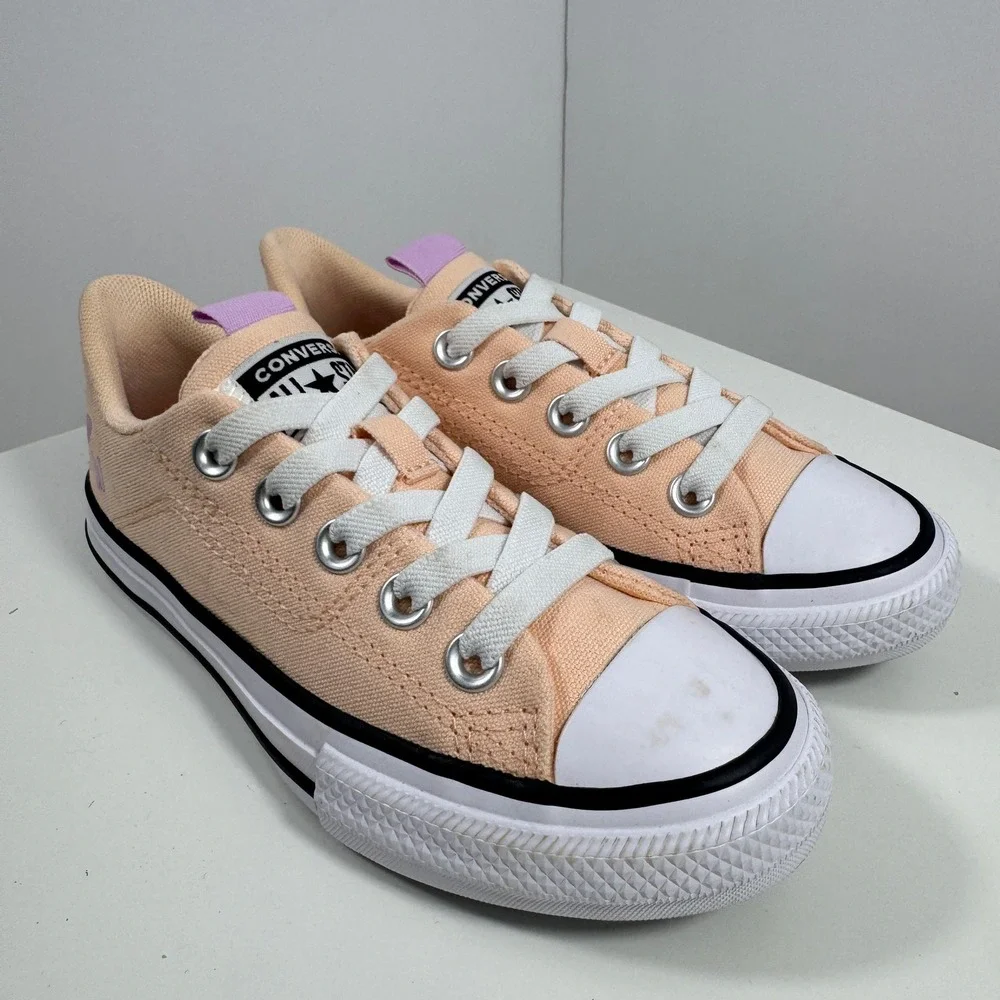 Converse Chuck Taylor All Star Low Top Kids Size 13 Peach Purple Butterfly
